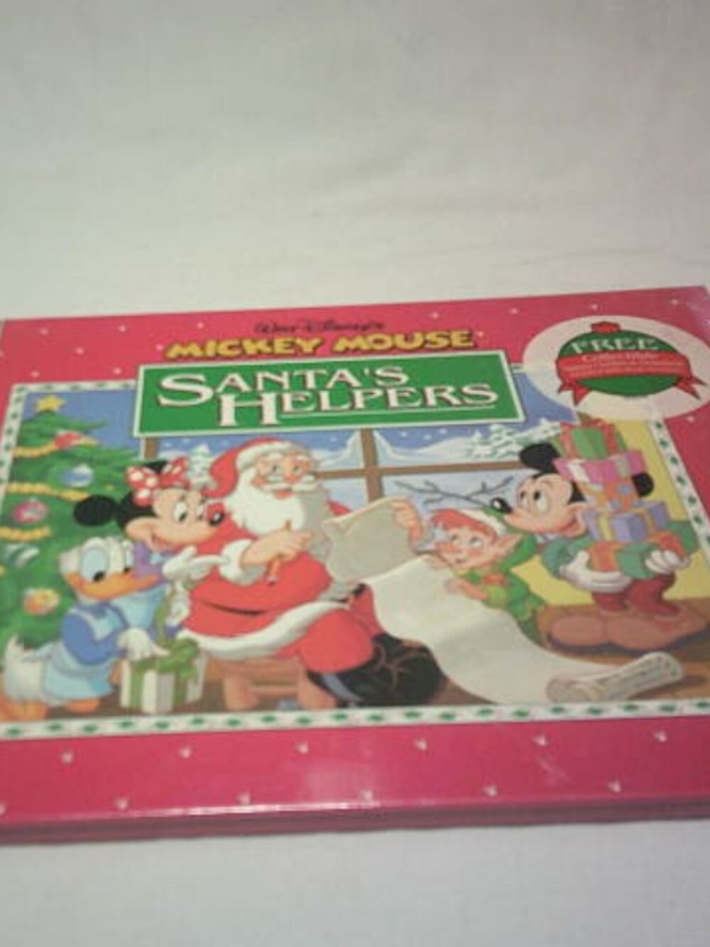 NEW SEALED KIDS HC BOOK: WALT DISNEY'S MICKEY MOUSE SANTA'S HELPERS w/ ORNAMENT